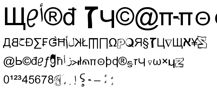 Weird Tucan-Noobs from Saint Seson font